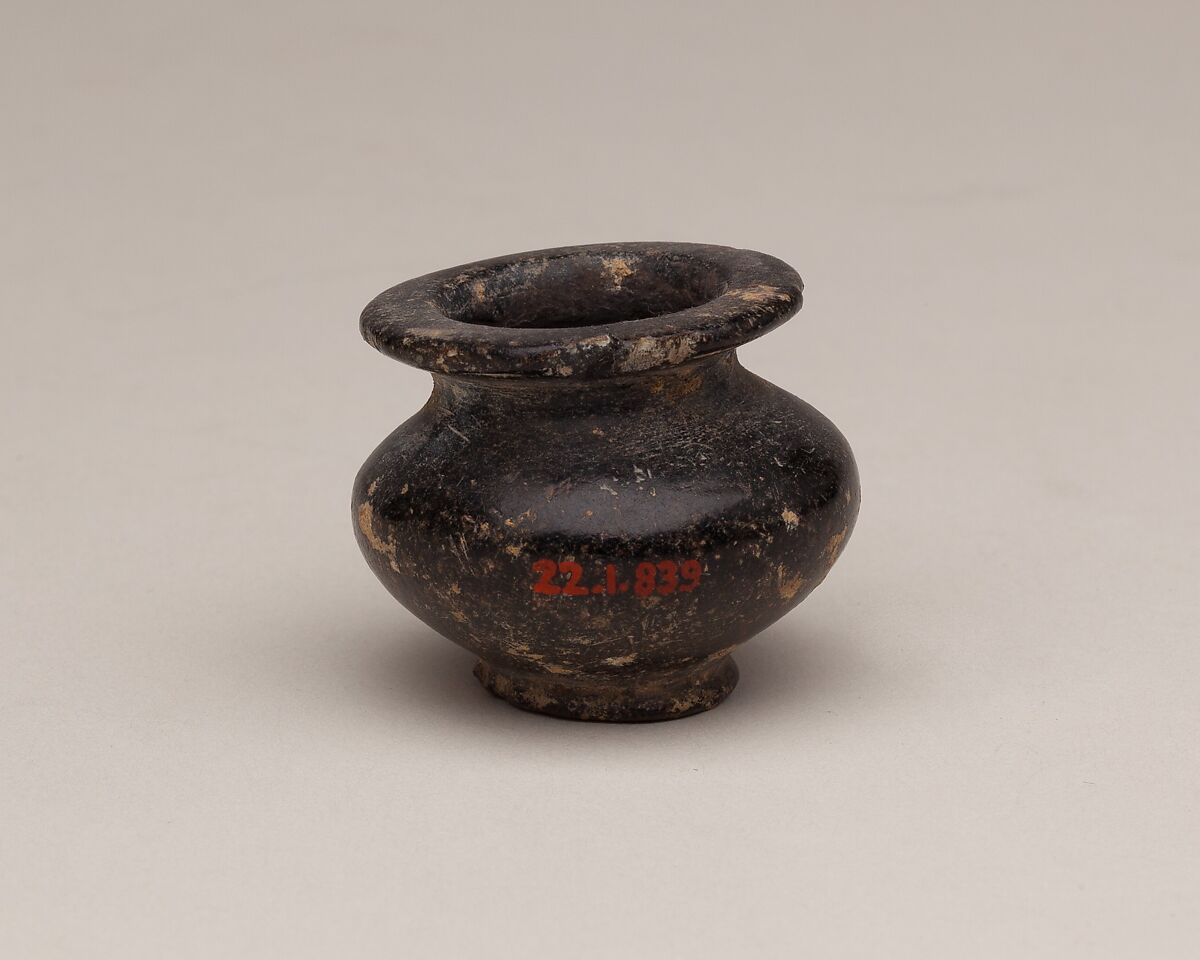 Kohl jar, Obsidian
Obsidian