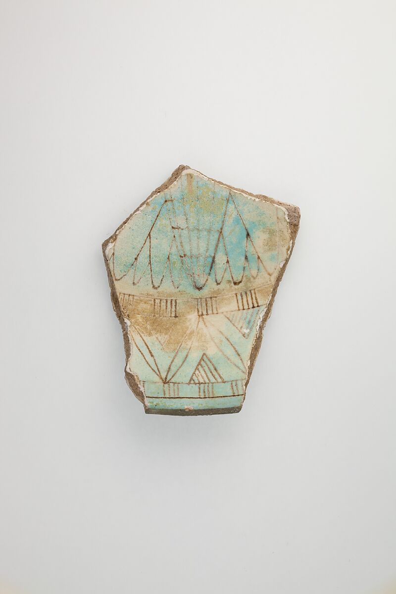 Bowl fragment, Faience