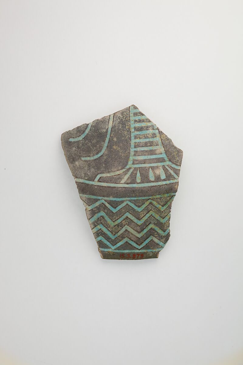 Bowl fragment, Faience 