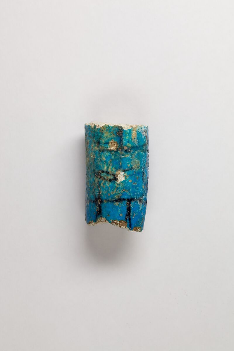 Bracelet fragment, Blue faience 