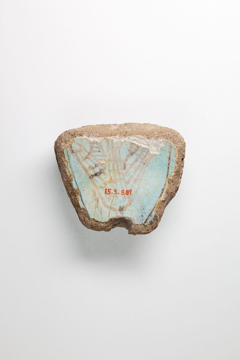 Vase fragment, Faience