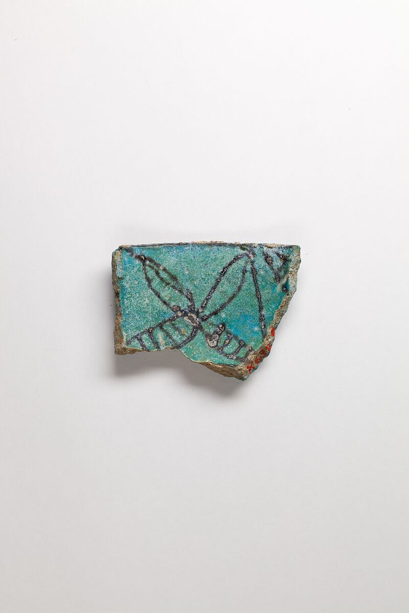 Vase fragment, Faience