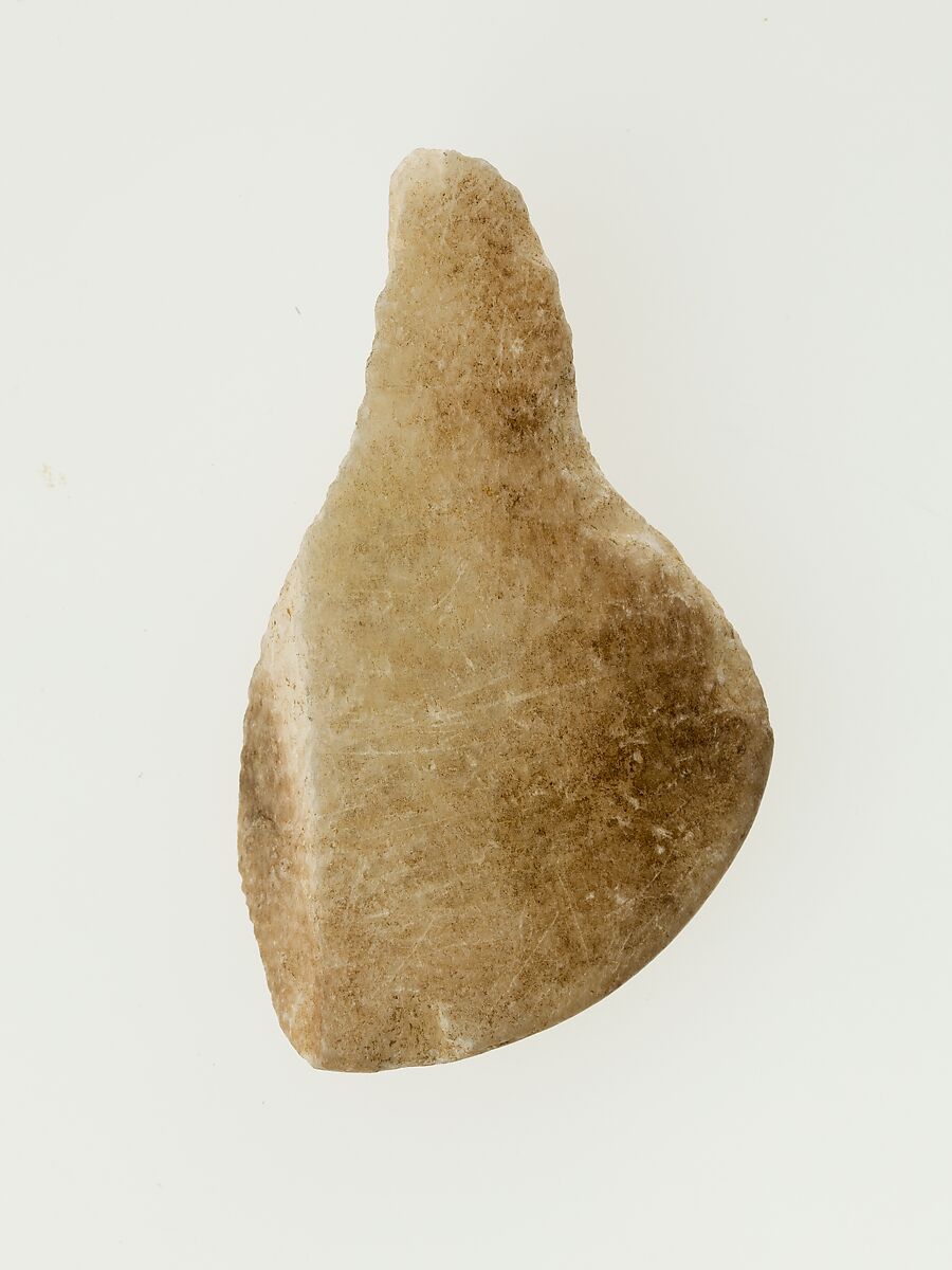 Magic knife fragment, Travertine (Egyptian alabaster)