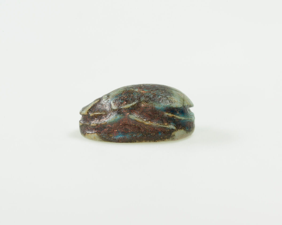 Scarab of Amenemhat, Blue-green glazed steatite