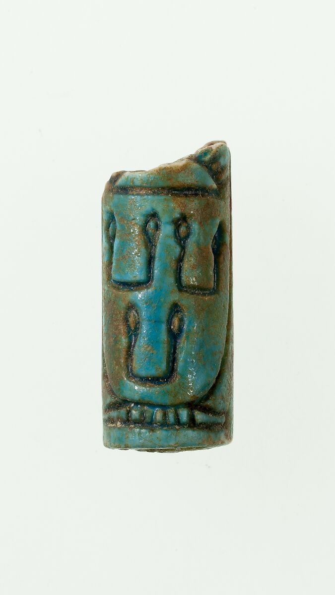 Cylinder Seal, Brigth blue glazed steatite 
