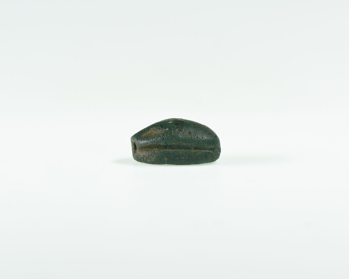 Scarab with Papyrus and Beetle, Faience