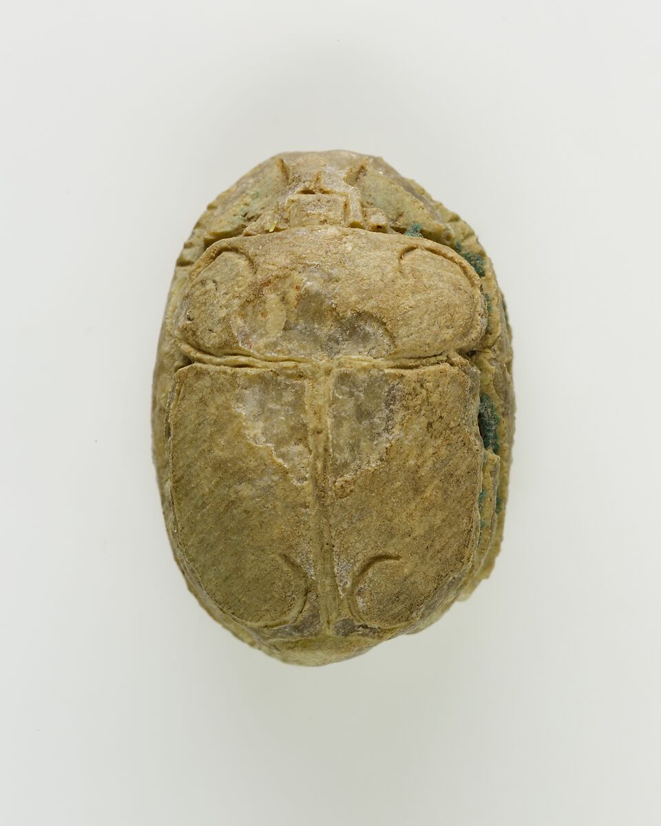 Scarab of an Official, Green glazed steatite