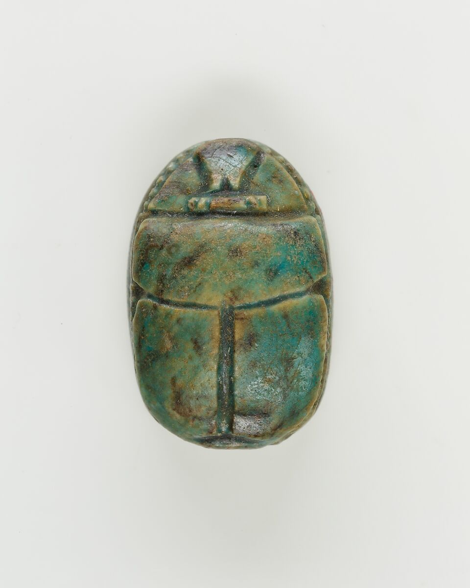 Scarab of an Official, Bright green glazed steatite