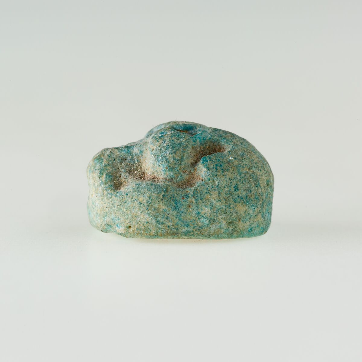 Animal amulet, Green faience 