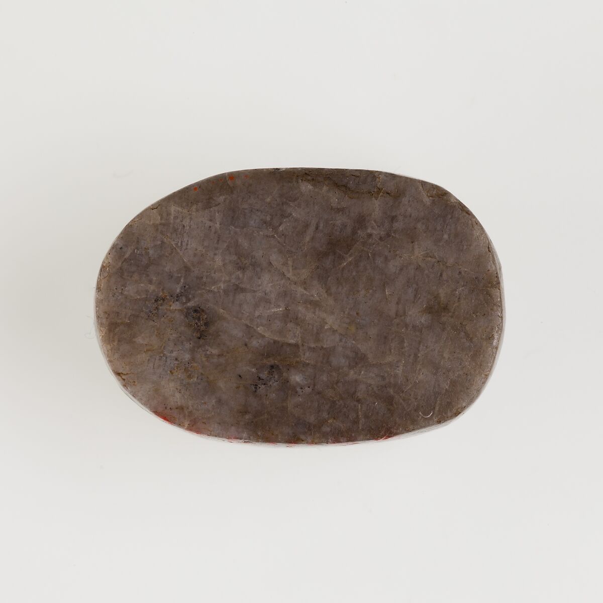 Scarab, uninscribed, Greyish-brown stone