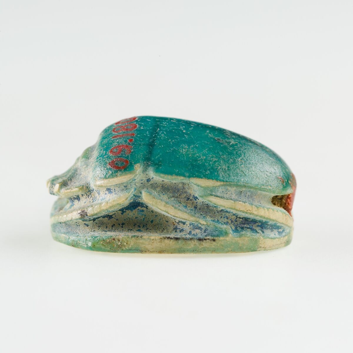 Scarab of Thutmose III, Blue glazed steatite