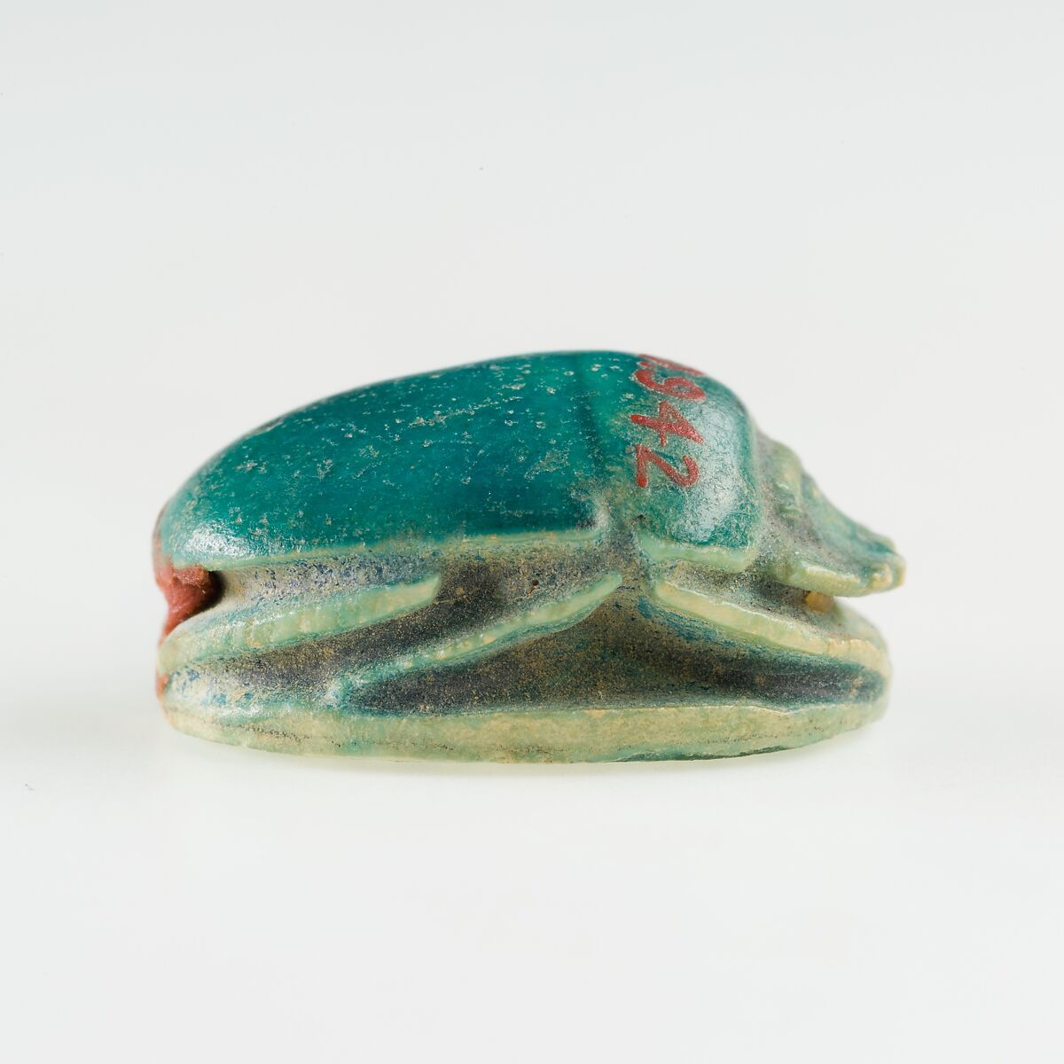 Scarab of Thutmose III, Blue glazed steatite