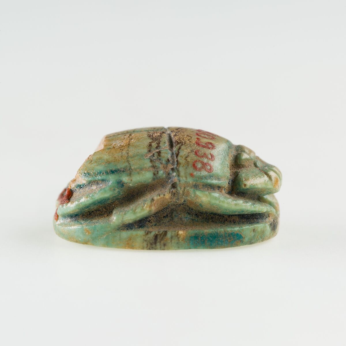 Scarab of Pharaoh Aya (II), Green glazed steatite