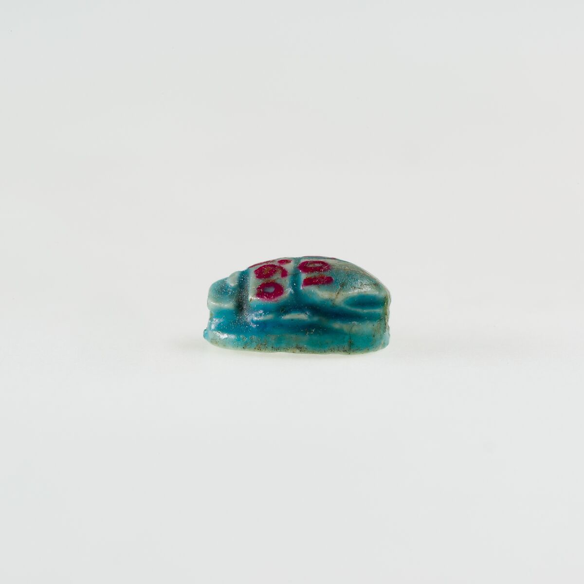 Scarab Inscribed with Blessing Related to Re, Green faience