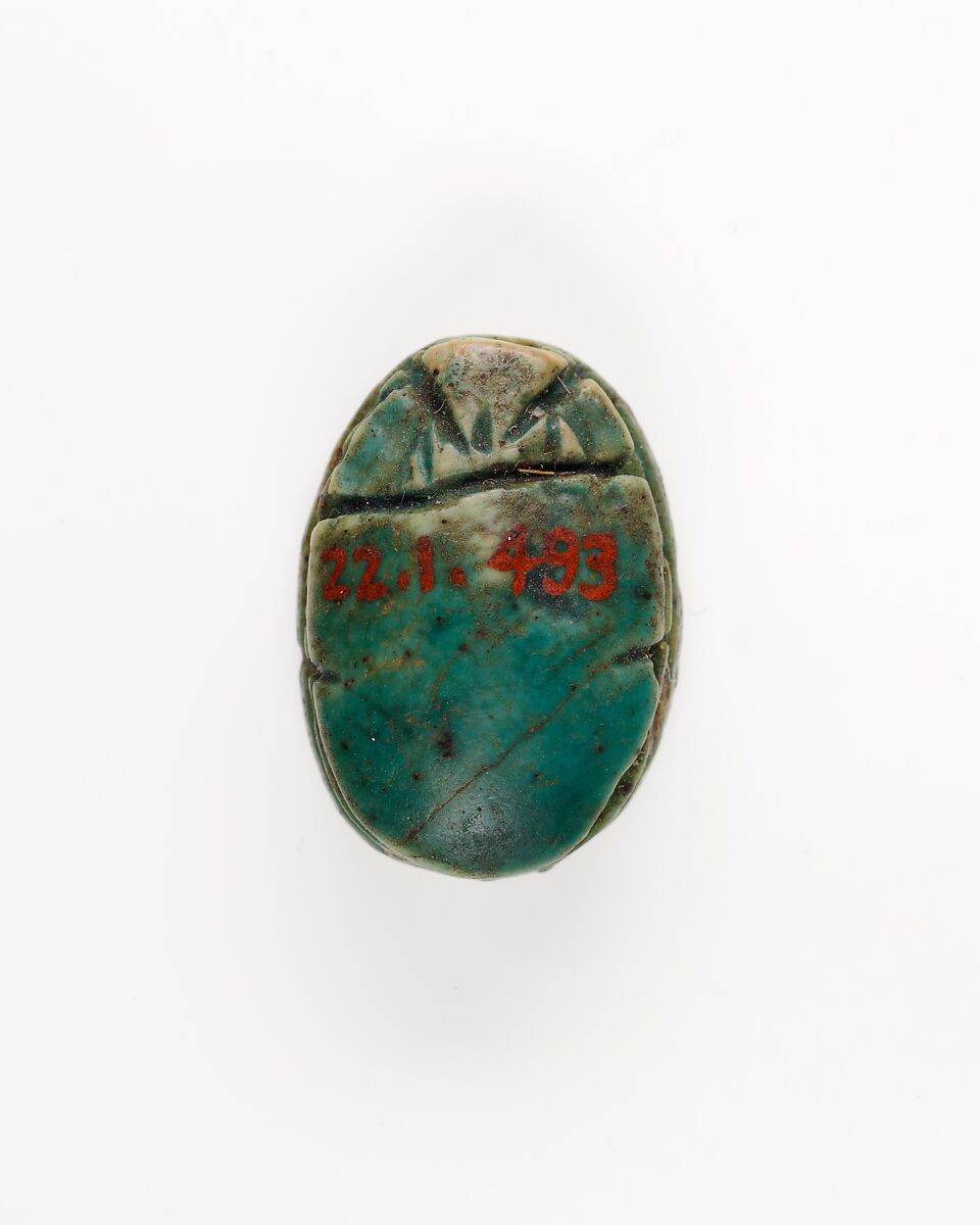 Scarab, Green glazed steatite