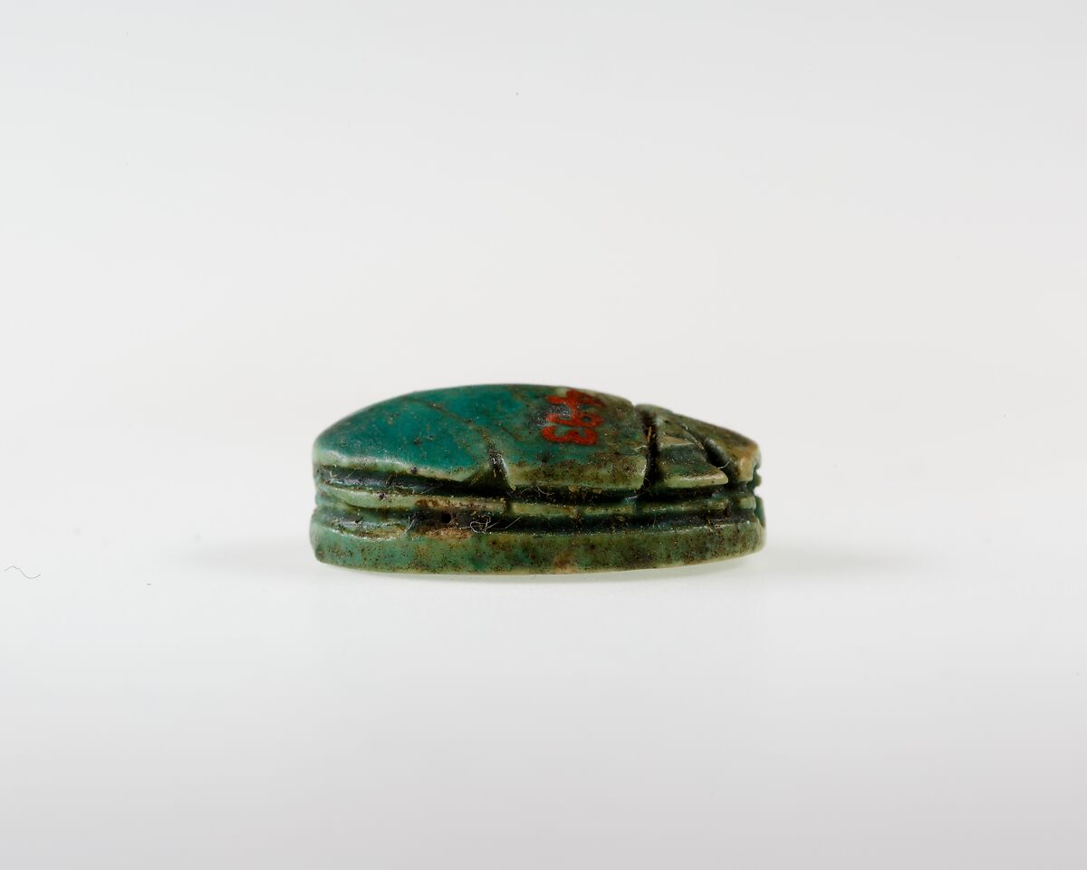 Scarab, Green glazed steatite