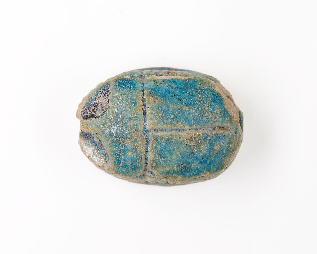 Scarab, Blue glazed steatite