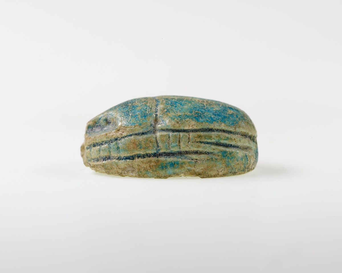 Scarab, Blue glazed steatite