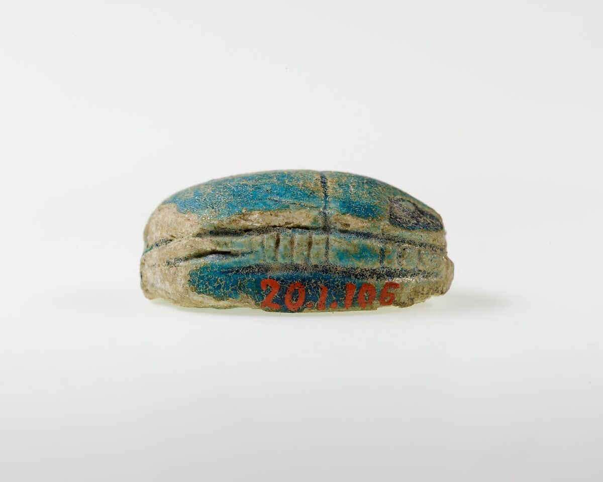 Scarab, Blue glazed steatite