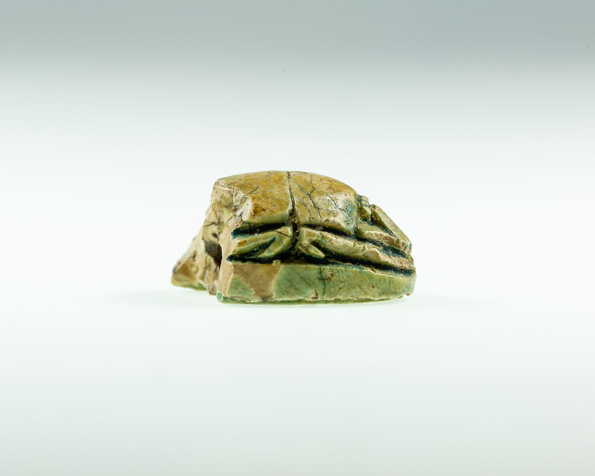Scarab of an Official, Green glazed steatite