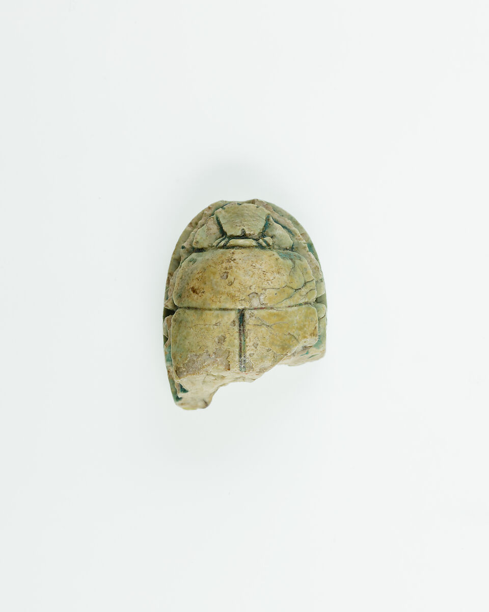 Scarab of an Official, Green glazed steatite