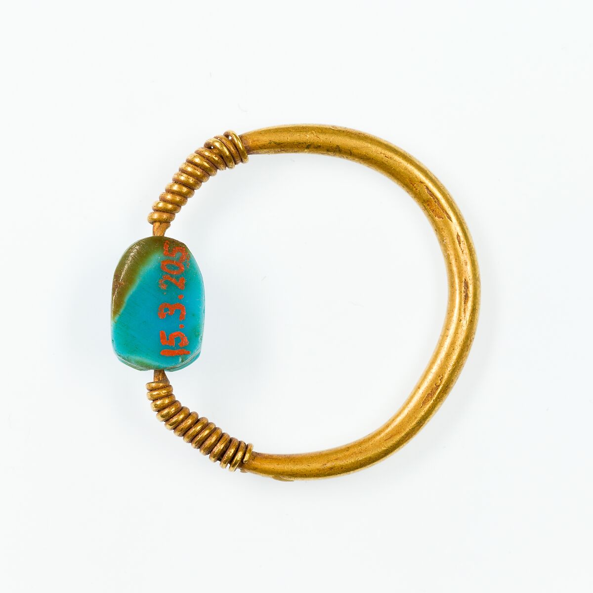 Ring with Uninscribed Scarab, Turquoise