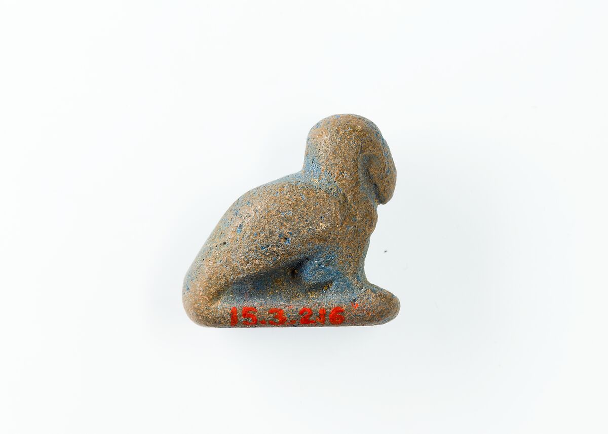 Animal amulet, Faience
