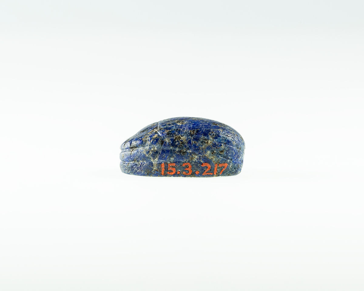 Uninscribed scarab, Lapis lazuli