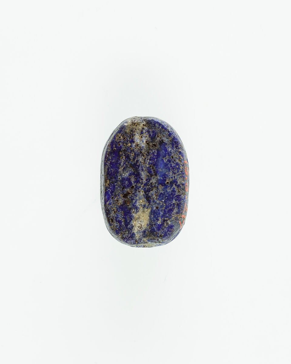 Uninscribed scarab, Lapis lazuli