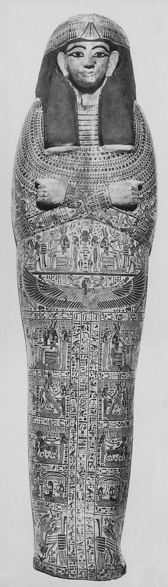 Inner Coffin of Itamun, inscribed for Nesiamun, Wood, gesso, paint 