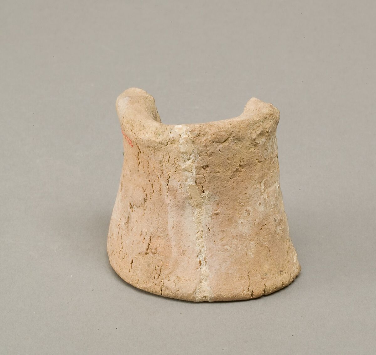 Vase neck fragment, Low-fired whitish clay 