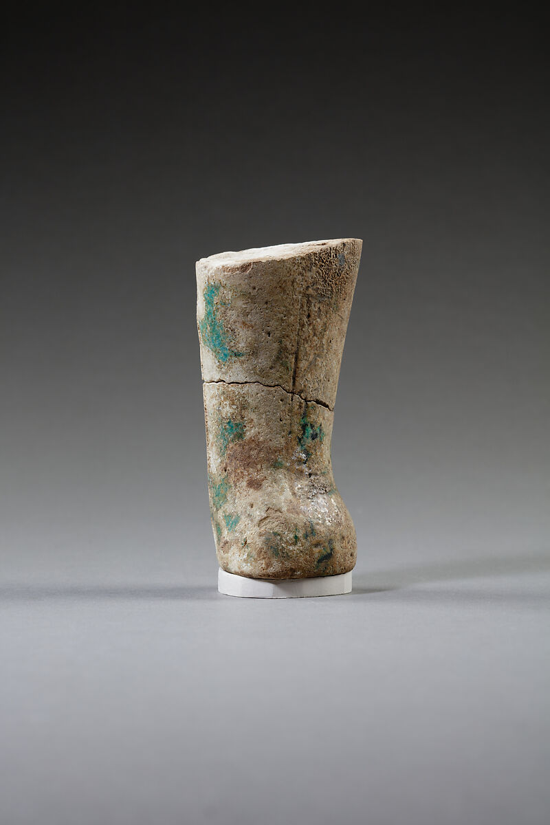 Shabti legs, Green faience