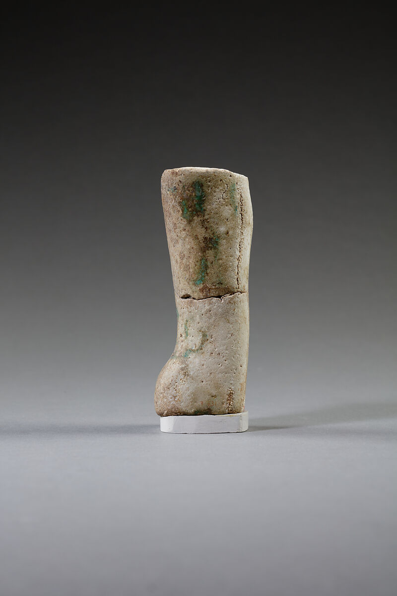 Shabti legs, Green faience