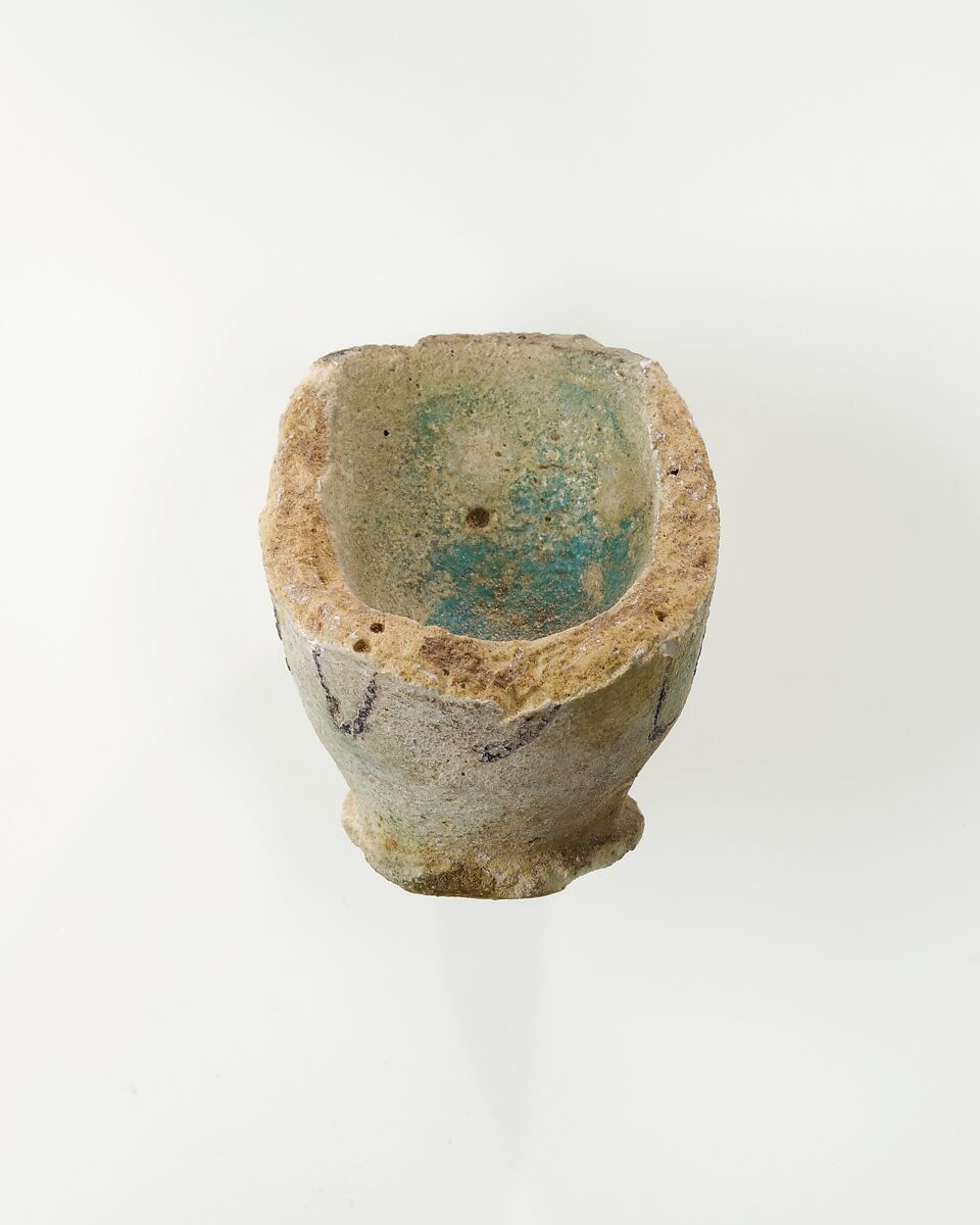Model cup, Blue faience