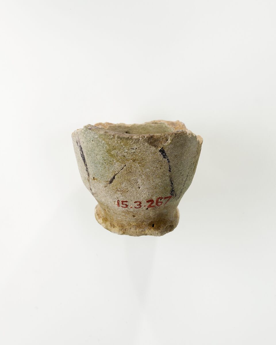 Model cup, Blue faience 