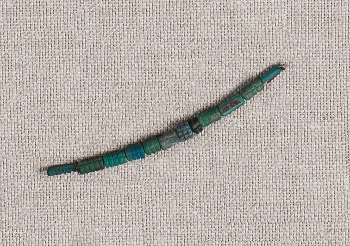 Necklace, Blue faience 