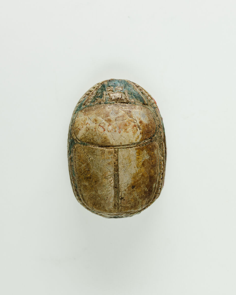 Scarab of Princess Redenptah, Green glazed steatite