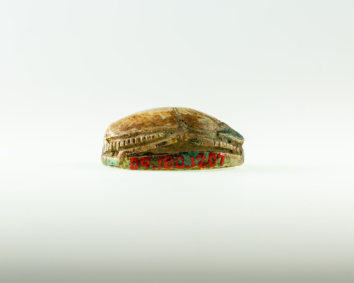 Scarab of Princess Redenptah, Green glazed steatite