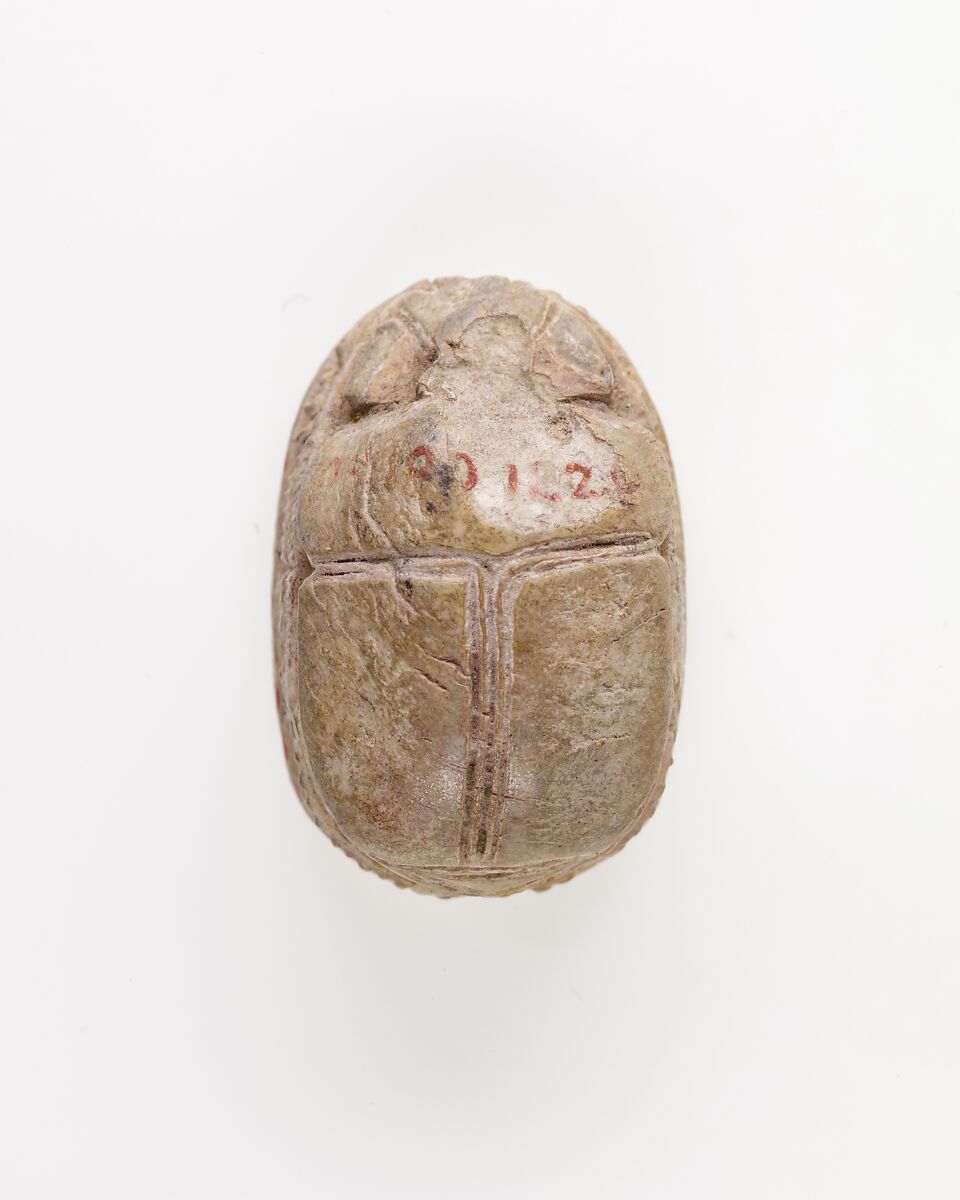 Scarab Decorated with the Symbol of Unification, Steatite