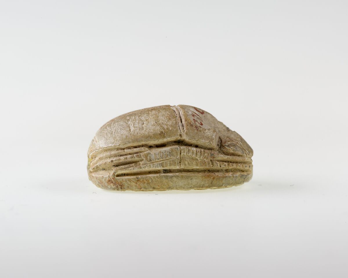 Scarab Decorated with the Symbol of Unification, Steatite