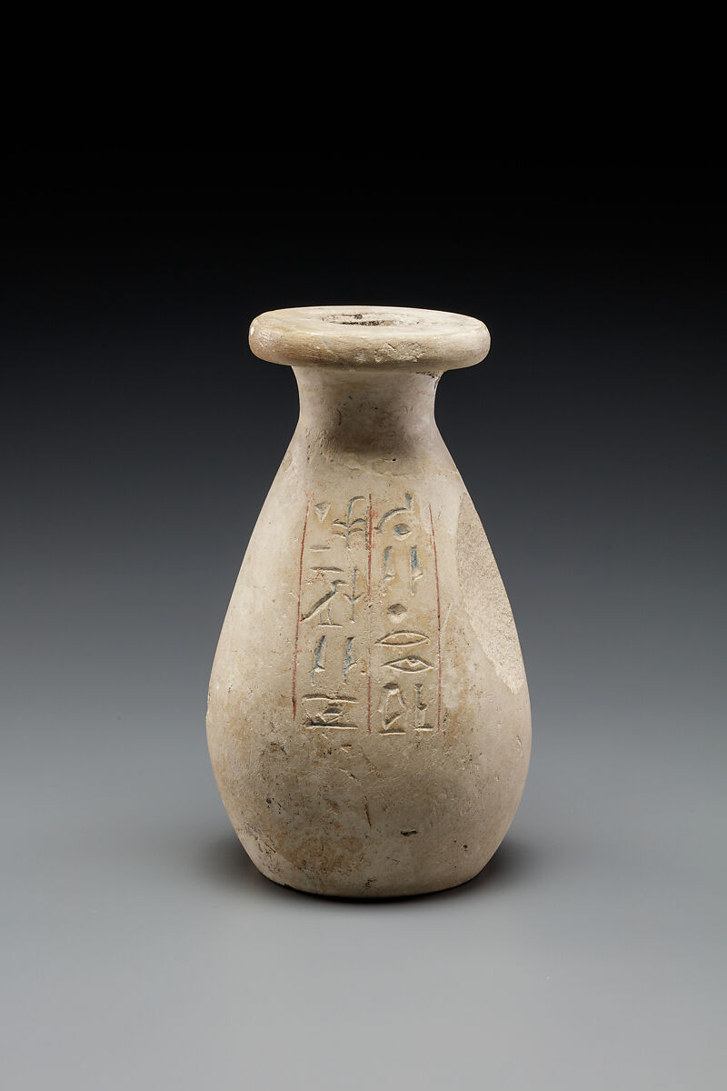 Dummy Jar Inscribed for Sennefer and Senetnay, Limestone 