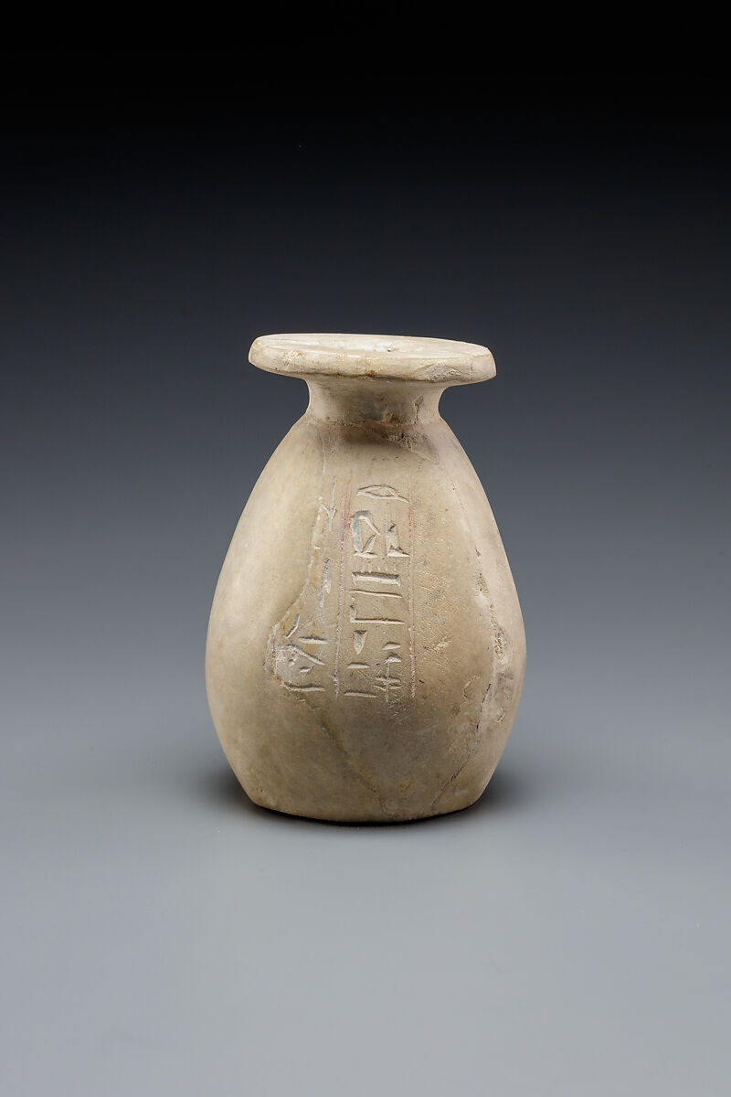 Dummy Jar Inscribed for Sennefer and Senetnay, Limestone 