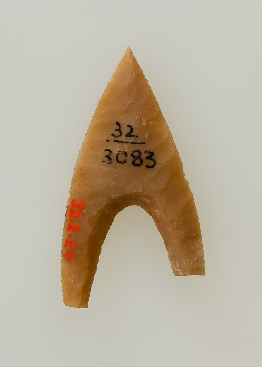 Hollow-Base Projectile Point, Flint