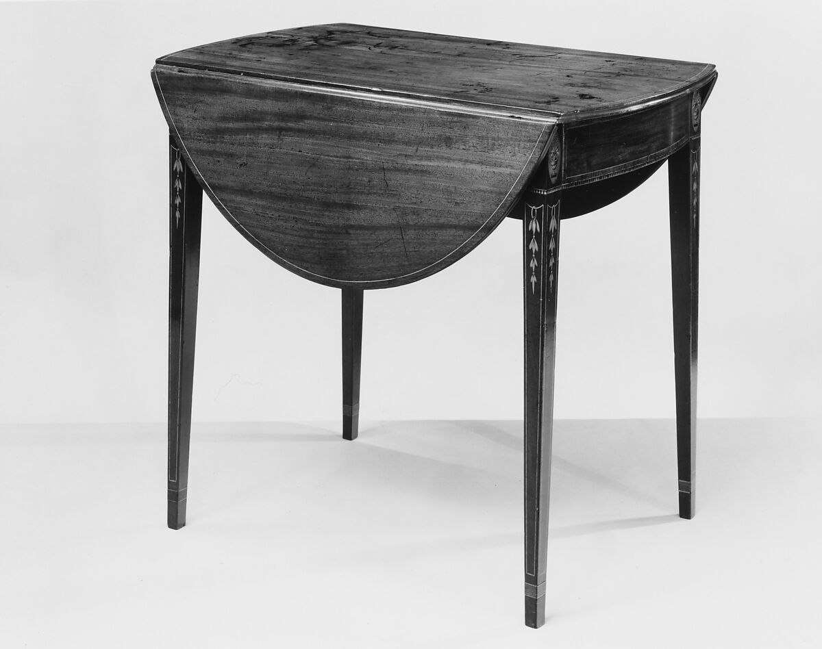 Drop-leaf Pembroke Table, Mahogany, pine, oak, American