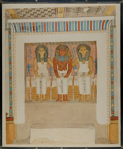 Seated Figures in a Niche, Tomb of Tjay