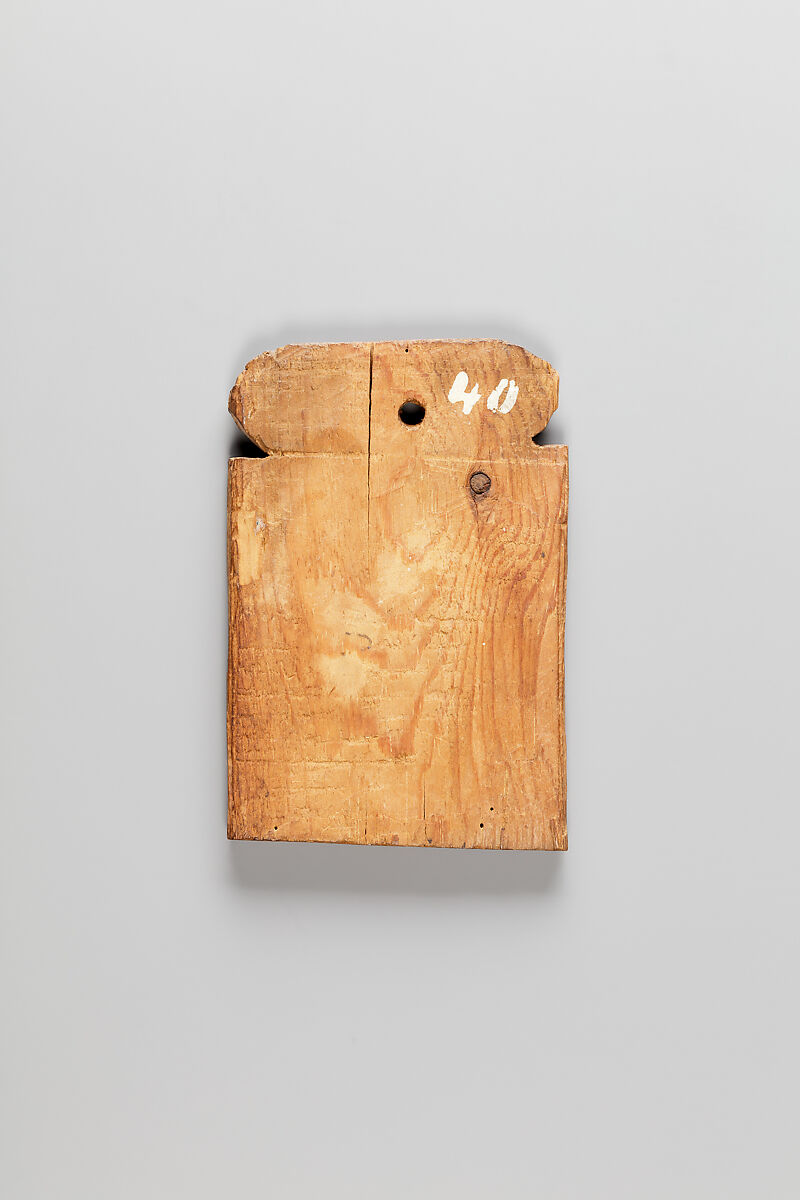 Mummy label of Pleni, age 60, Wood, ink