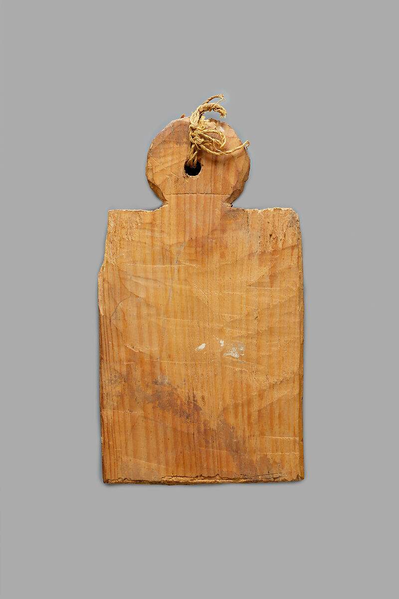 Mummy label of the woman Trempsaeis, age 65, Wood, ink