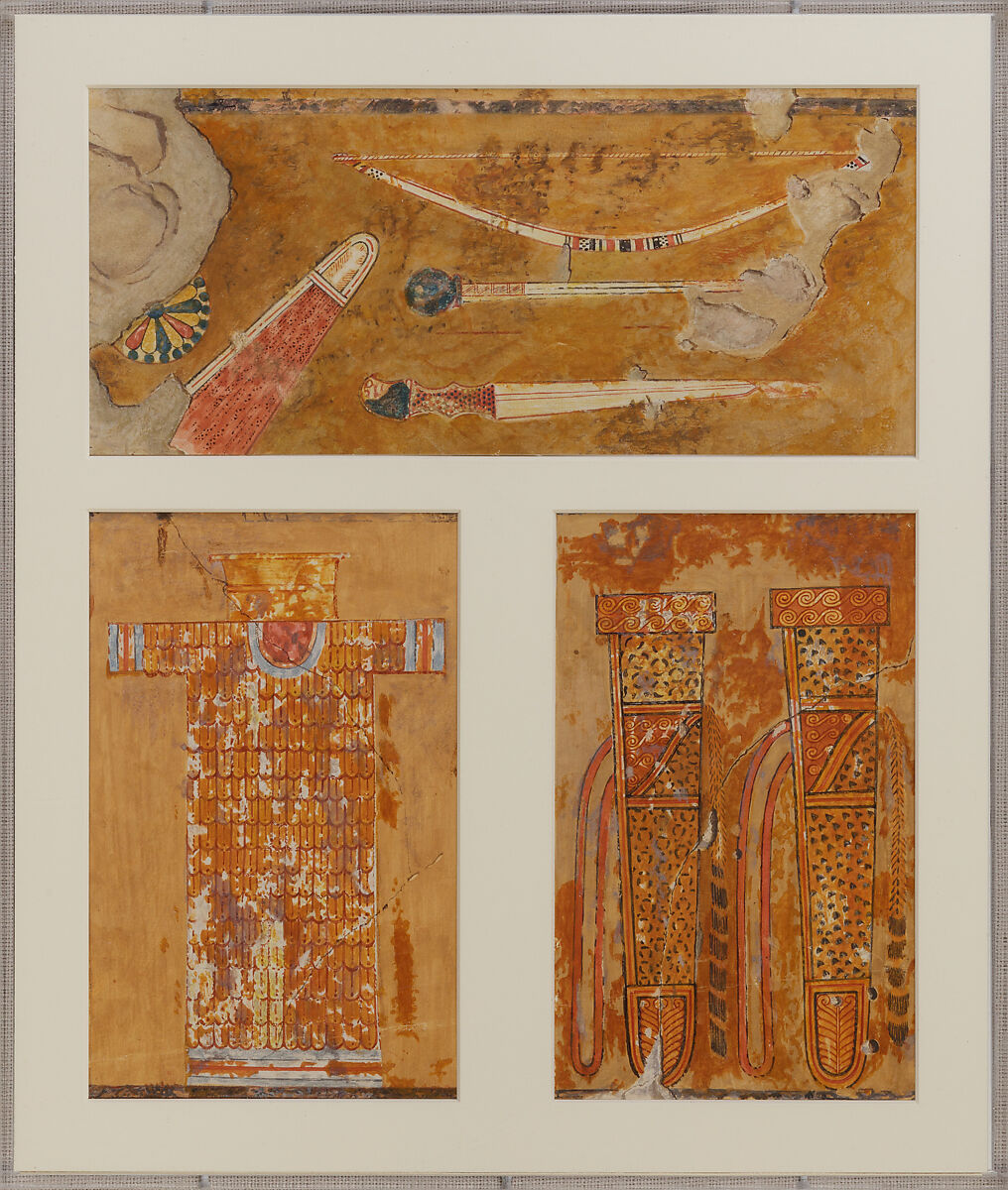 New Year Gifts: Items of Warfare, Norman de Garis Davies (1865–1941), Tempera on paper