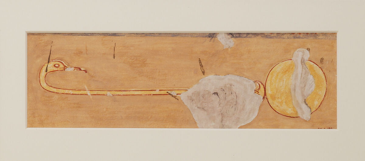 New Year Gift: Incense Spoon, Norman de Garis Davies (1865–1941), Tempera on paper 