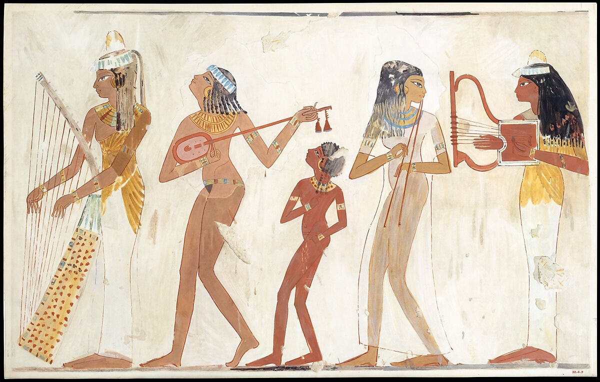 Female Musicians, Charles K. Wilkinson, Tempera on paper